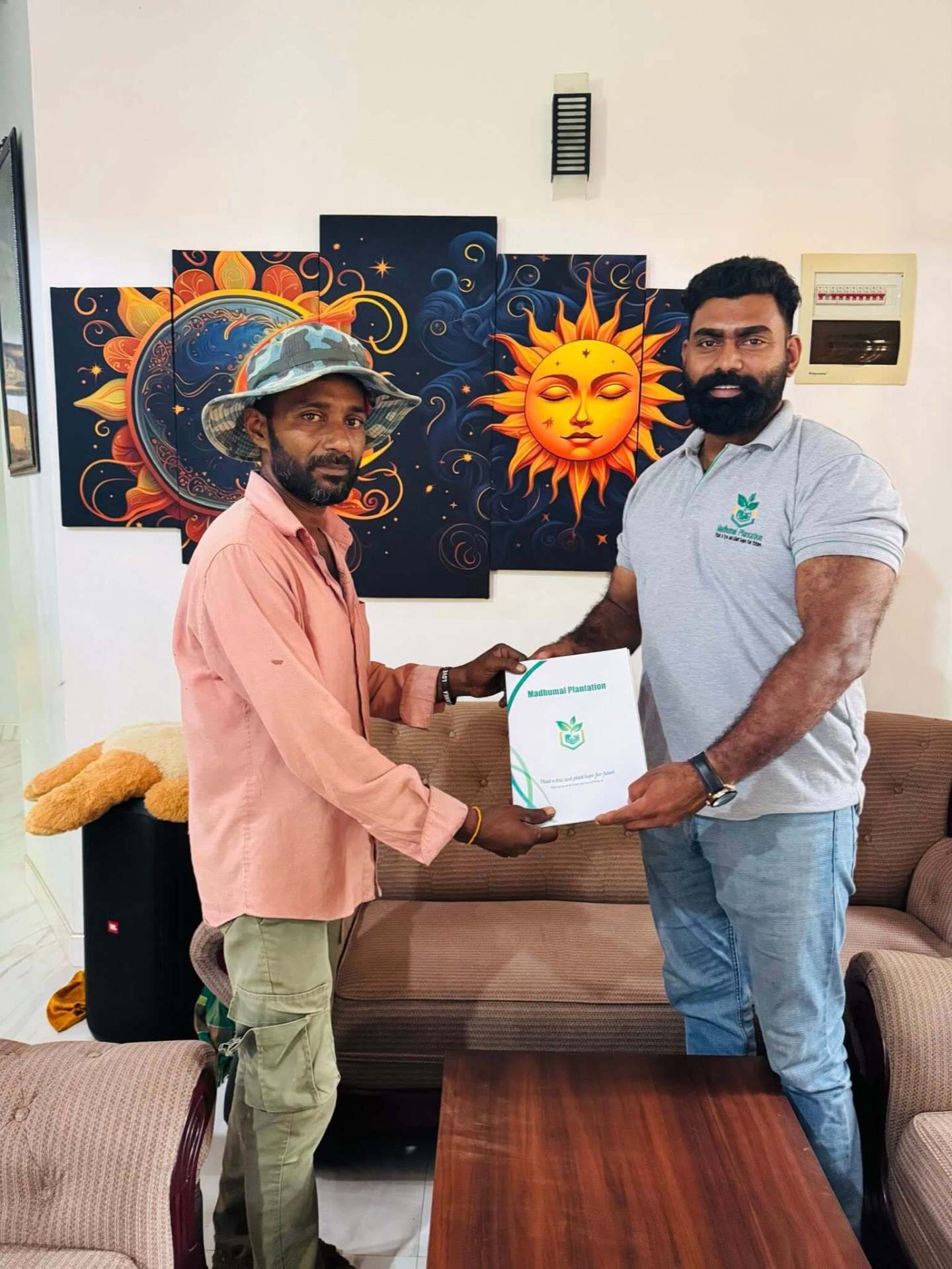 Farmer agreement signing for greenhouse project