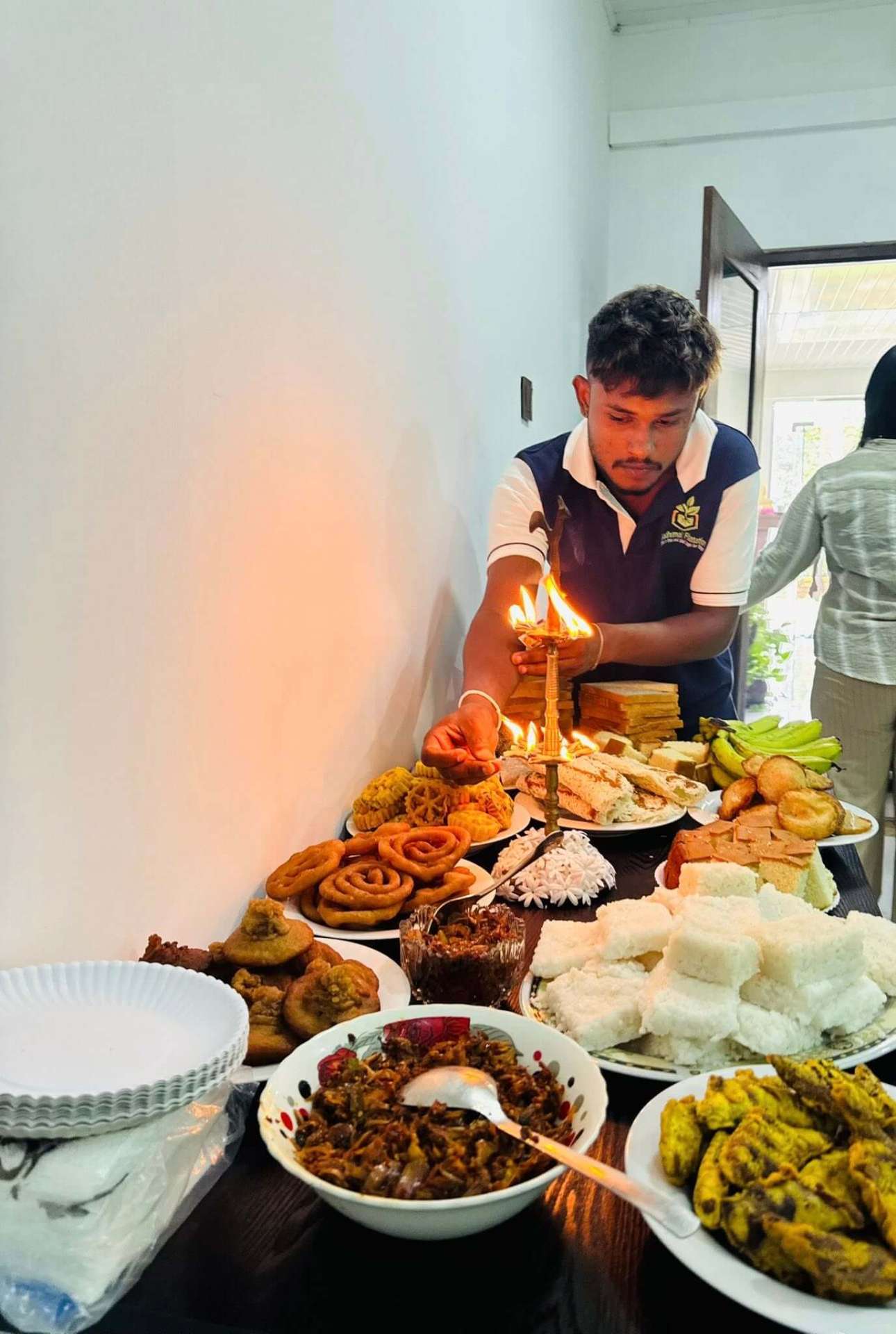 Team member lighting traditional lamp